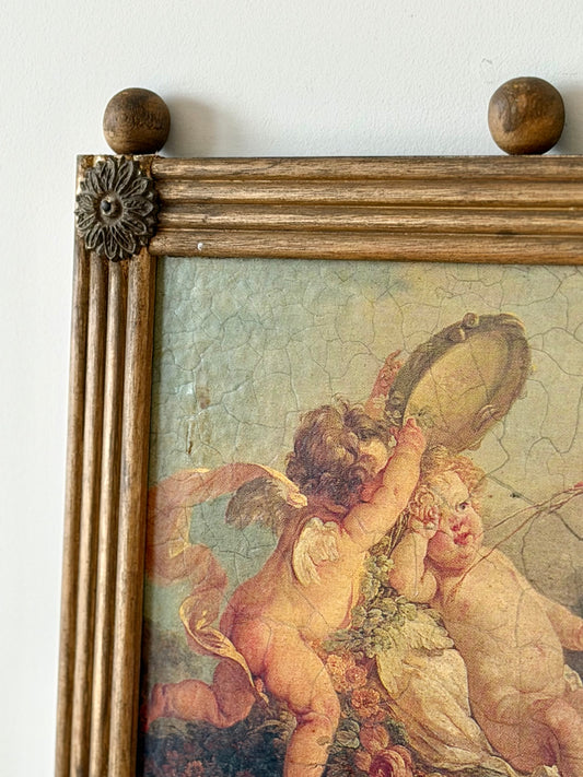 Small trumeau style mirror