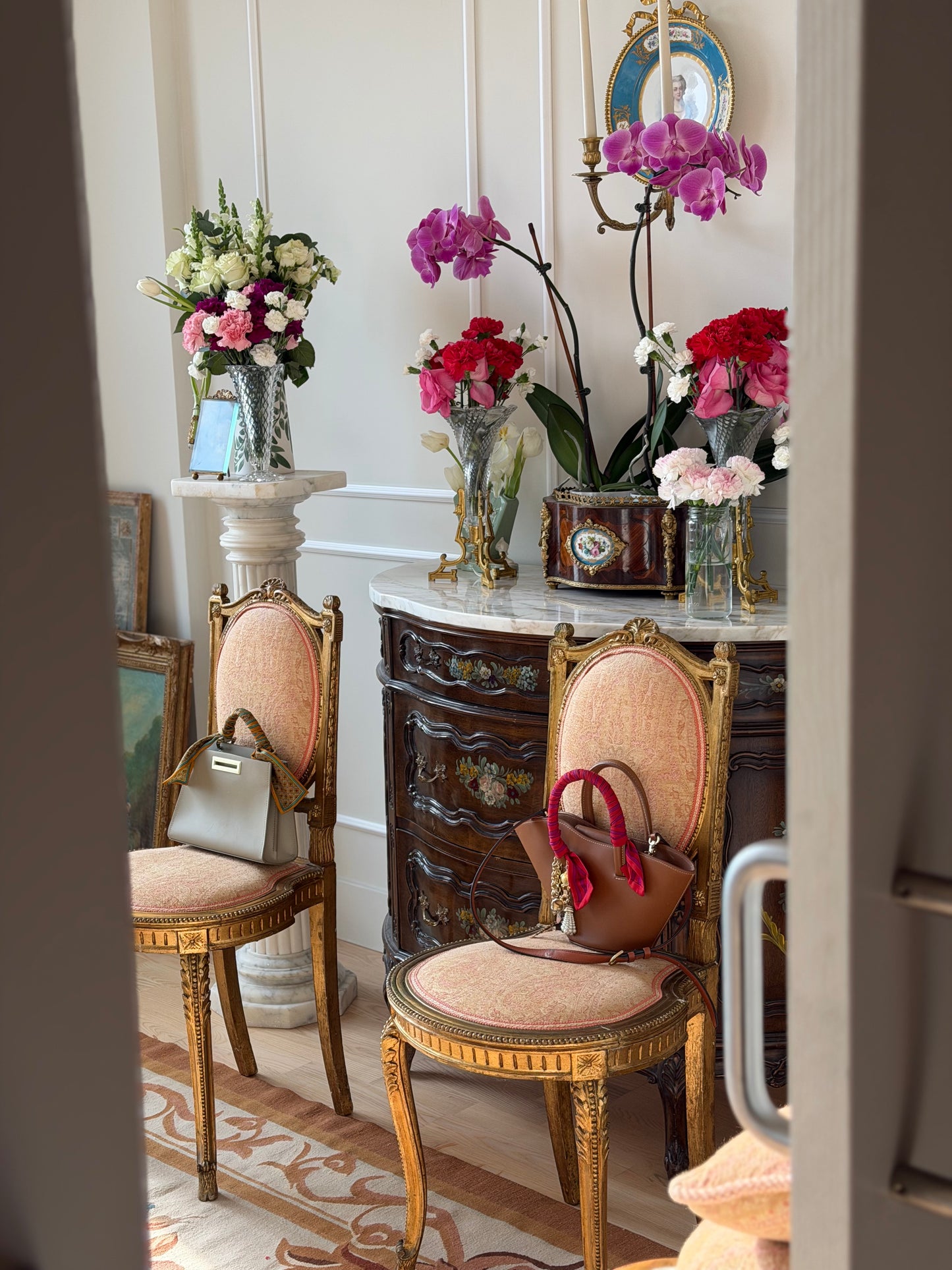 Diminutive French Salon Chairs