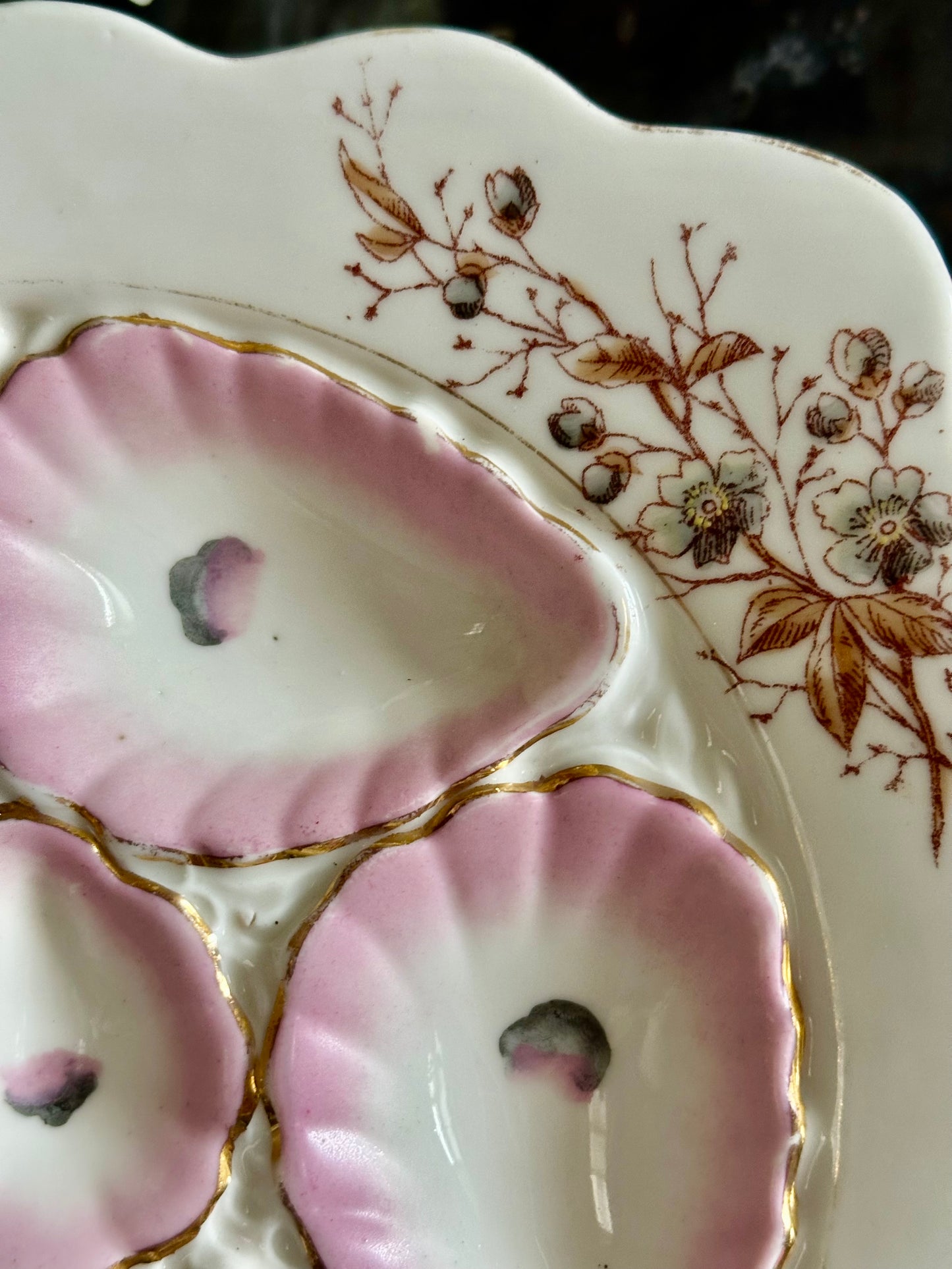 Antique Austrian Oyster Plate