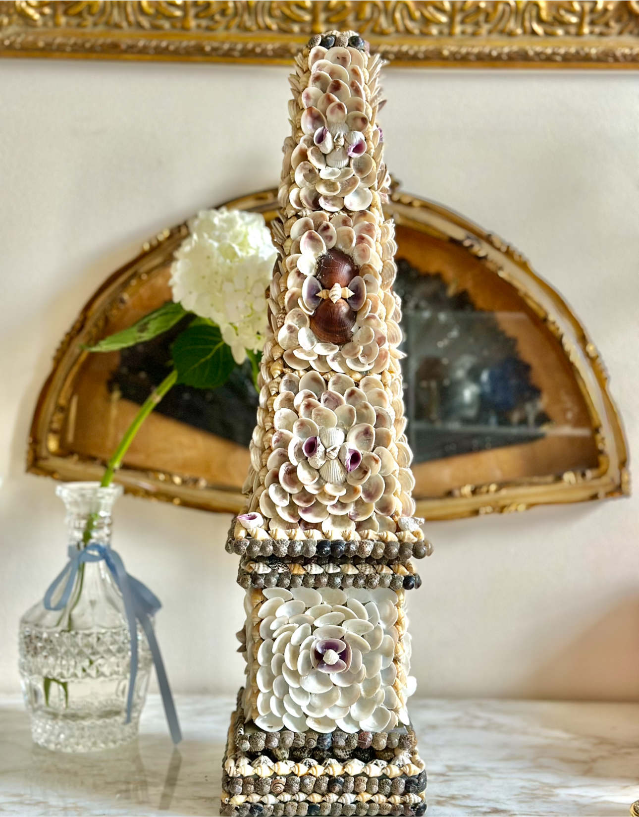 Victorian Seashell Obelisk