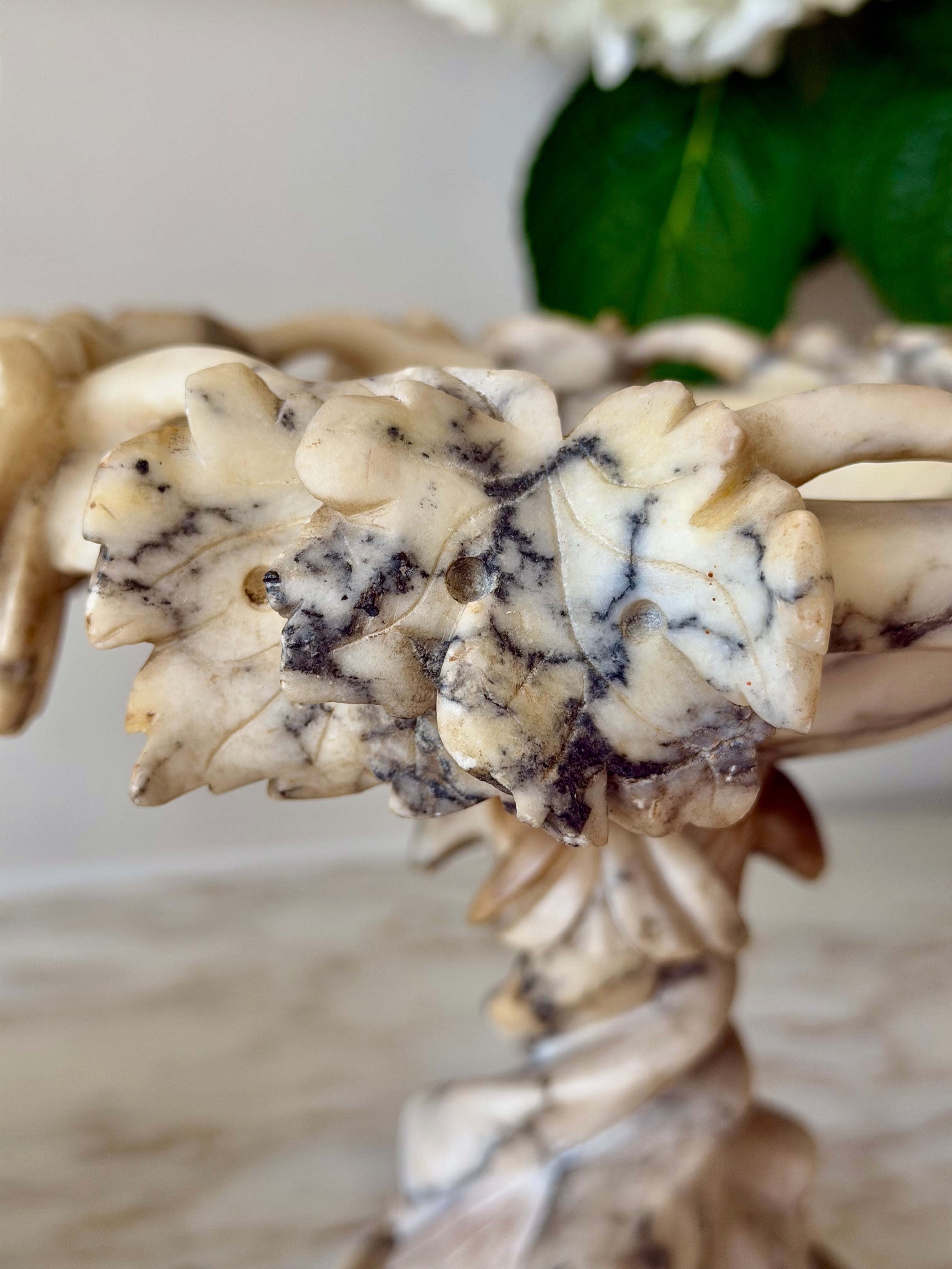 Pair of French Alabaster Tazzas