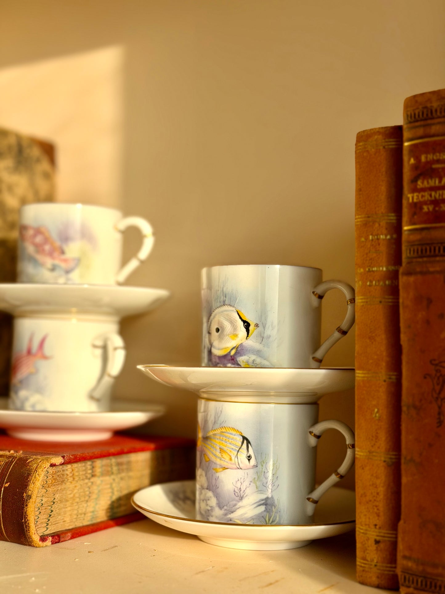 Royal Worcester demitasse teacup and saucer set (6)