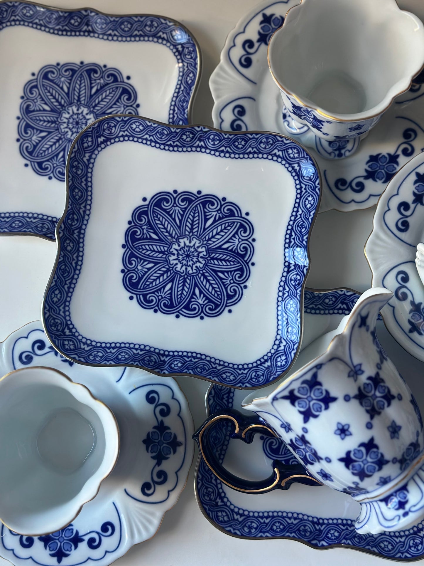 Bombay China Dessert Plate Set