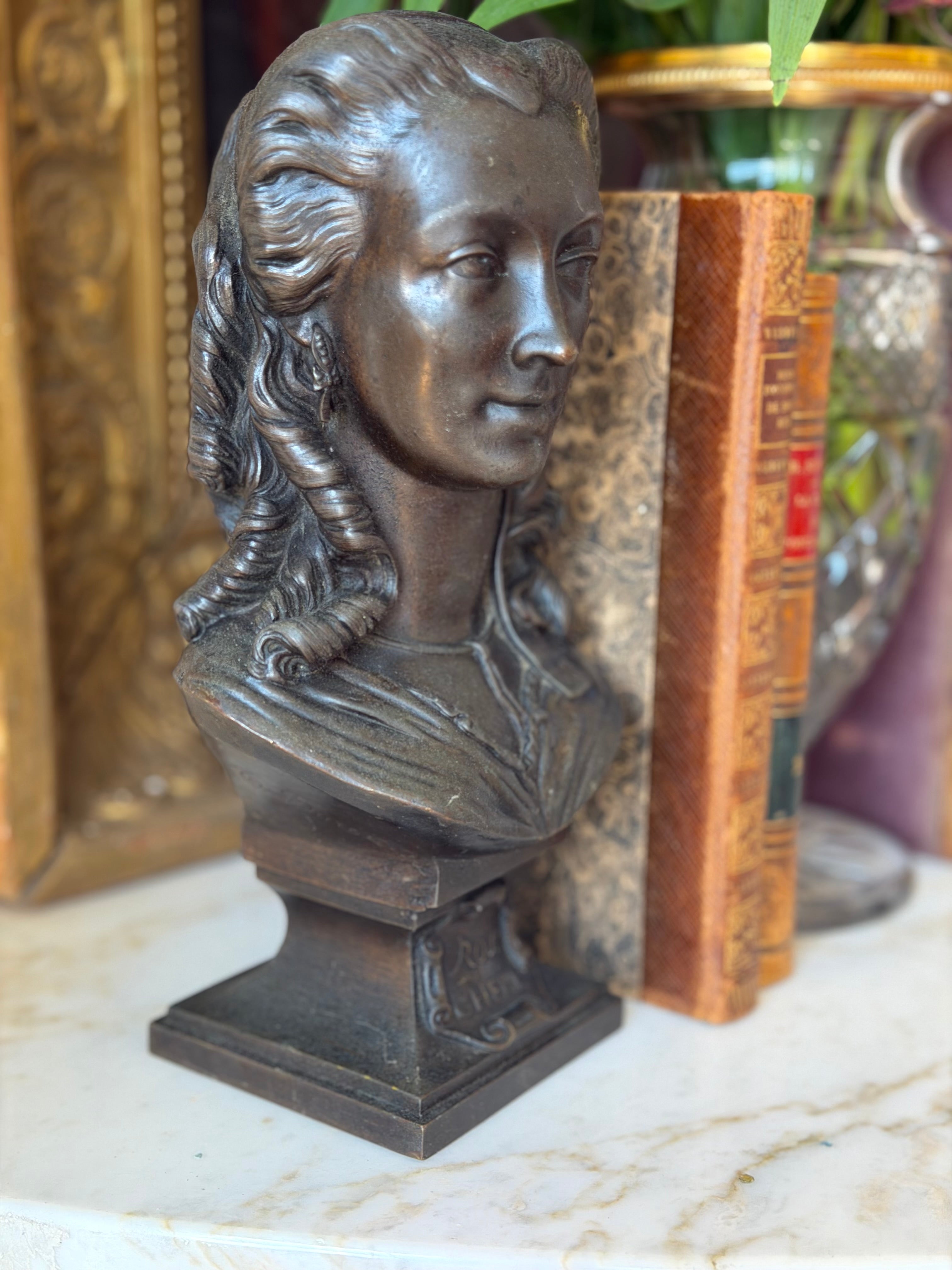 Bronzed Spelter “Rose Chéri” Bust
