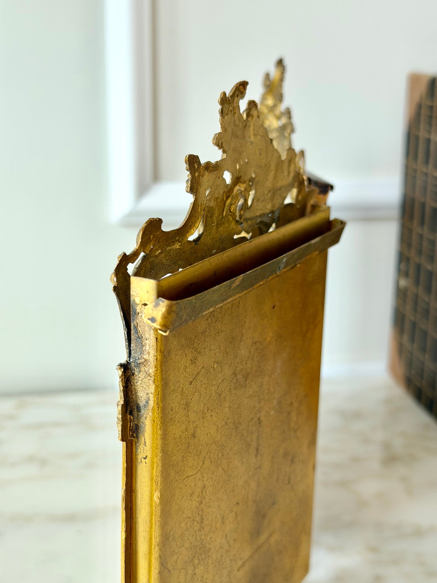 Gilt brass double frame