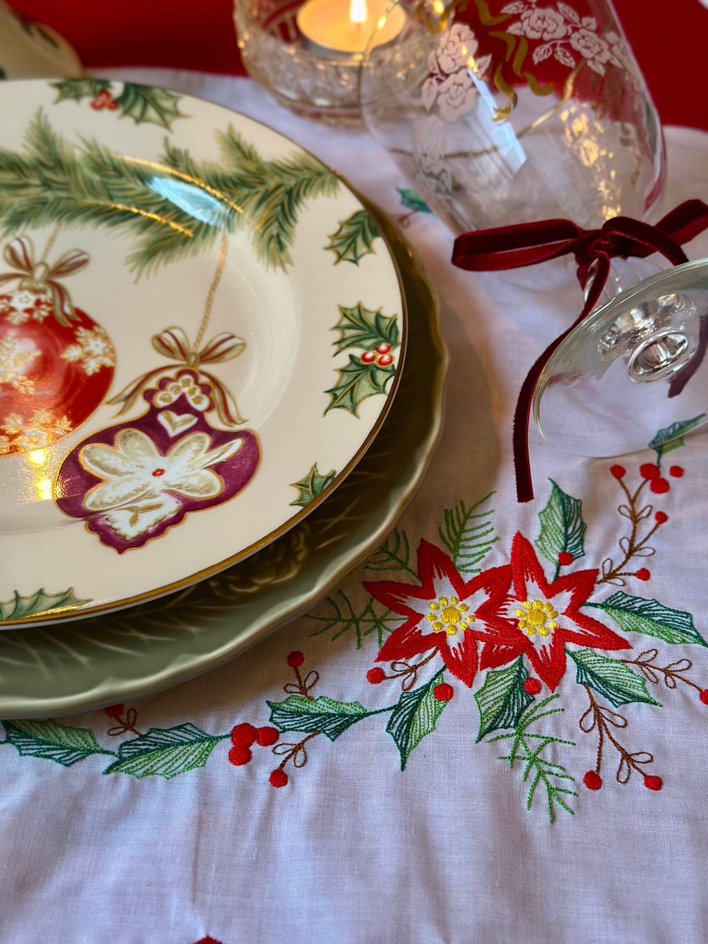 Ornament Festivities Salad Plates