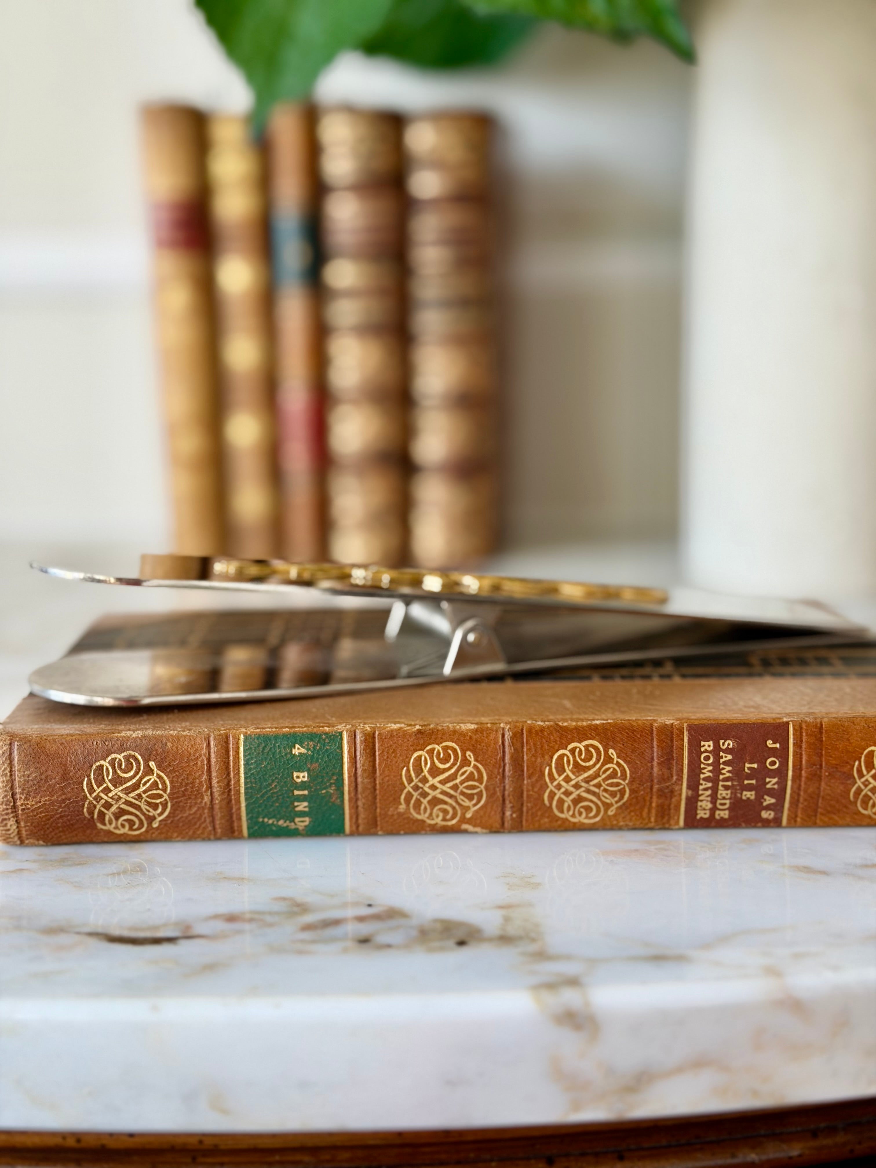 Ravenet D’Enfert Silver-Plate & Gilt Bronze Laurel Desk Clip