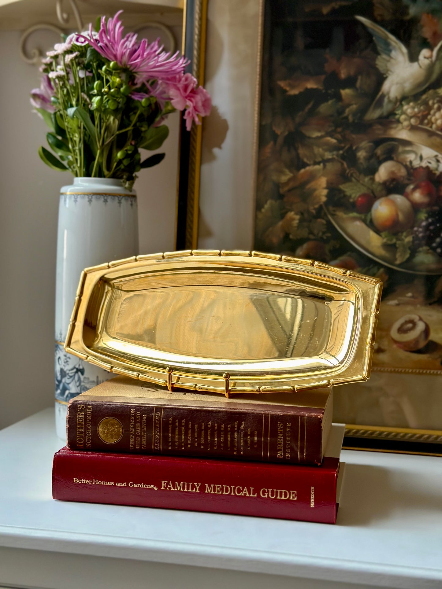 Gold-Plated Bamboo Tray